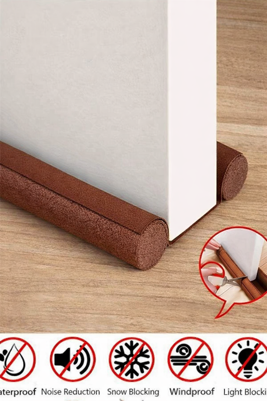 Door Draft Stopper & Water Blocker – Under Door Seal for Dust, Cold Air & Noise Protection