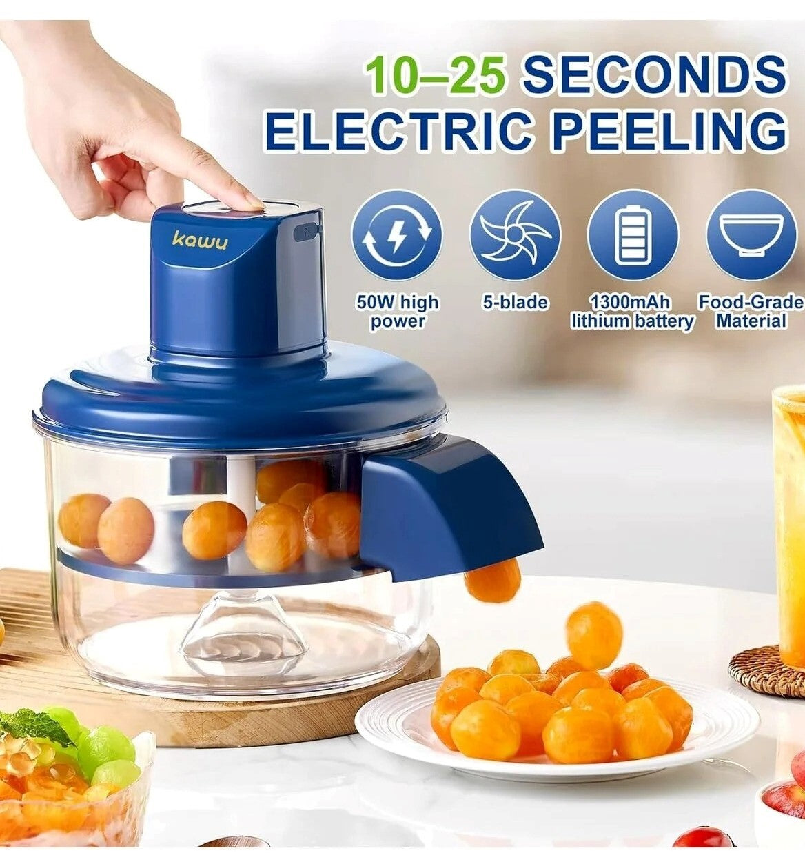 Electric Fruits & Vegetables Peeler – Rechargeable Automatic Kitchen Peeling Machine