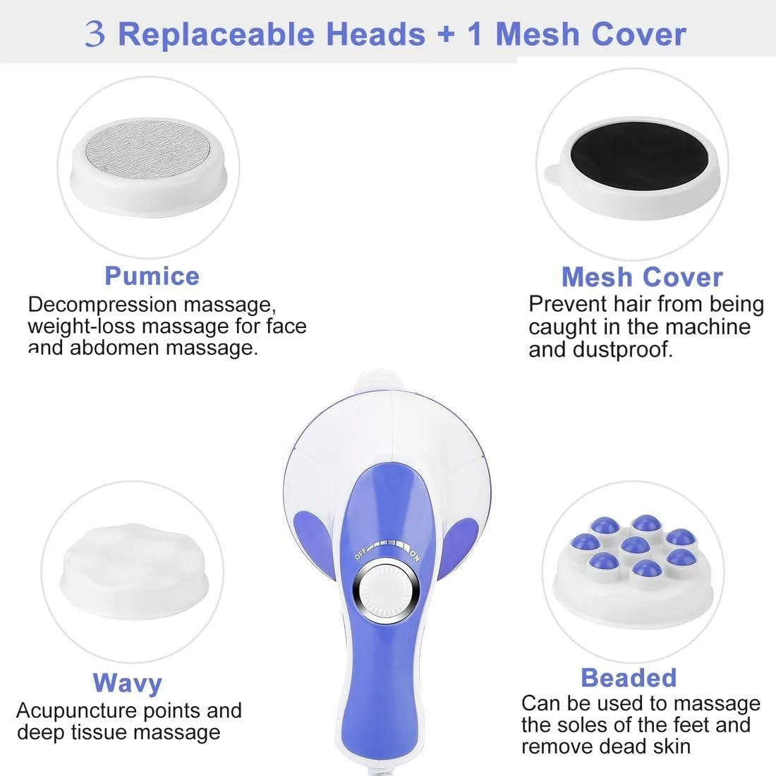 4-in-1 Relax & Spin Tone Electric Body Massager – Vibration Muscle Massage Machine