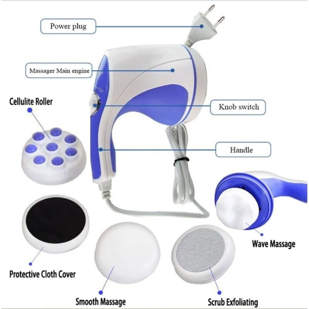 4-in-1 Relax & Spin Tone Electric Body Massager – Vibration Muscle Massage Machine