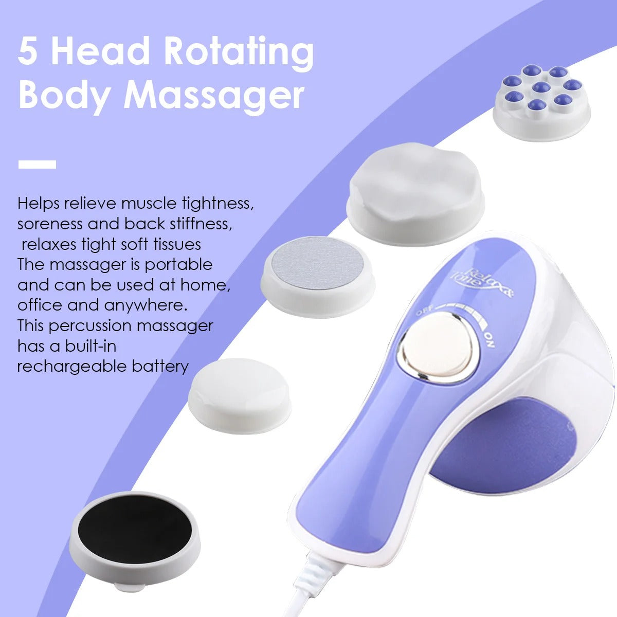 4-in-1 Relax & Spin Tone Electric Body Massager – Vibration Muscle Massage Machine