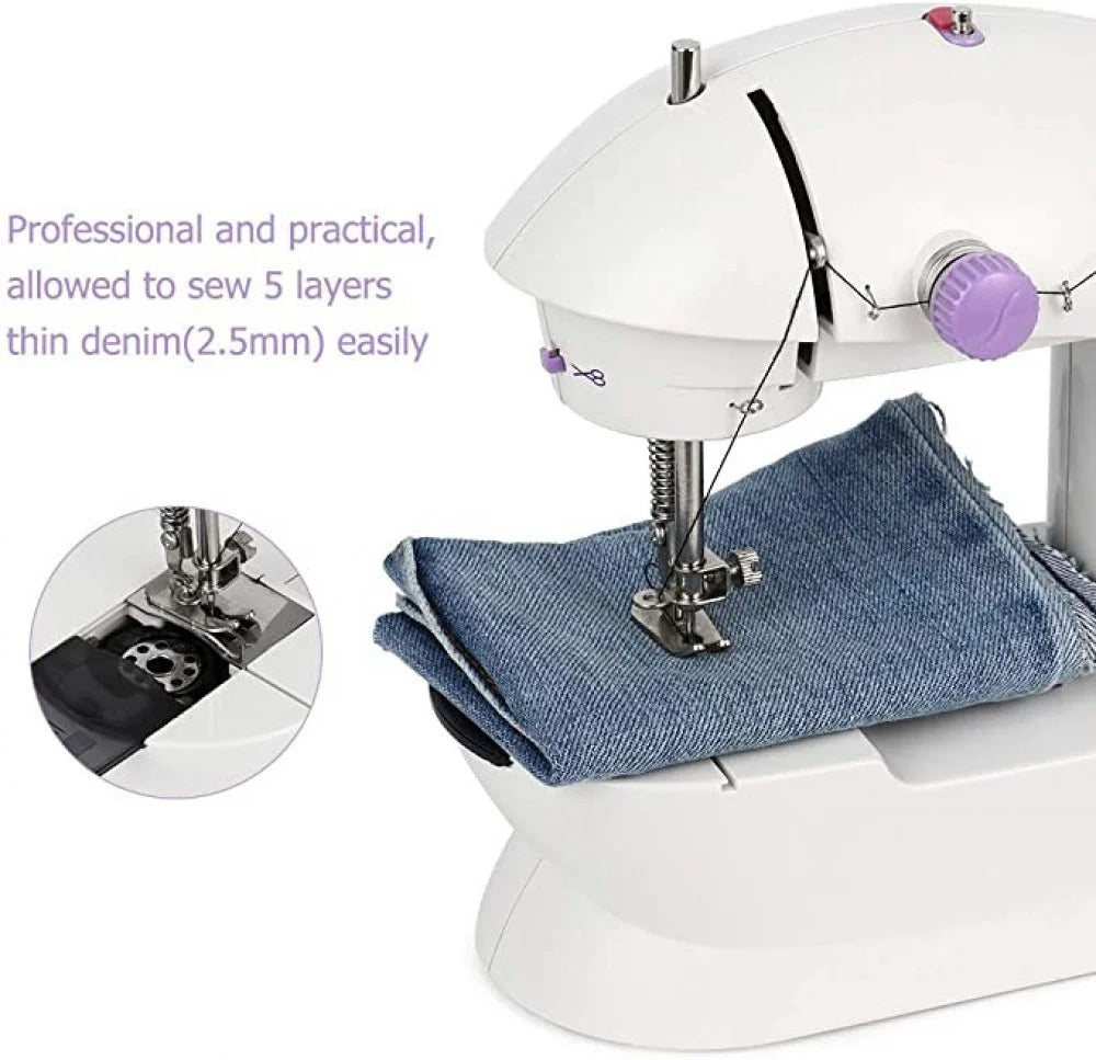Portable Mini Dual Speed Electric Sewing Machine – Compact Sewing Machine for Home Use