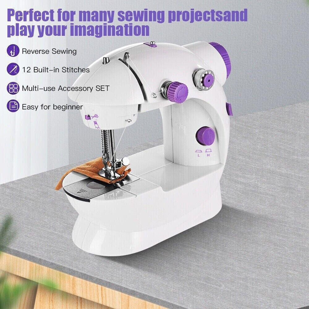 Portable Mini Dual Speed Electric Sewing Machine – Compact Sewing Machine for Home Use